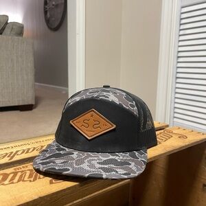 Southern String Hat co Black and Gray Camo Hat